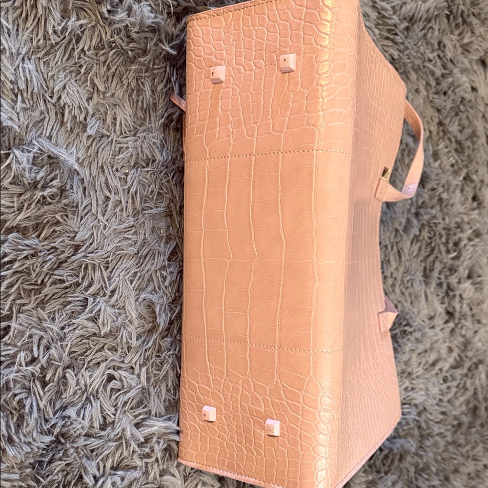 BEIS Pink Croc-Embossed Tote Bag - Picture 5 of 6